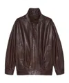Arma Paula Leather Bomber Jacket In Multi