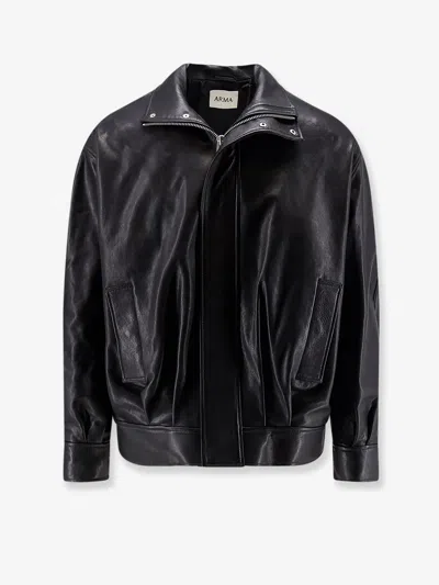 Arma Paulo Black Leather Jacket