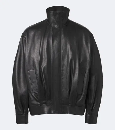 Arma Paulo Leather Blouson Jacket In Schwarz