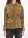 Arma Pointed-collar Flap-pocket Jacket In Brown