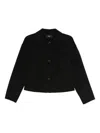 Arma Polo-collar Wool Jacket In Black
