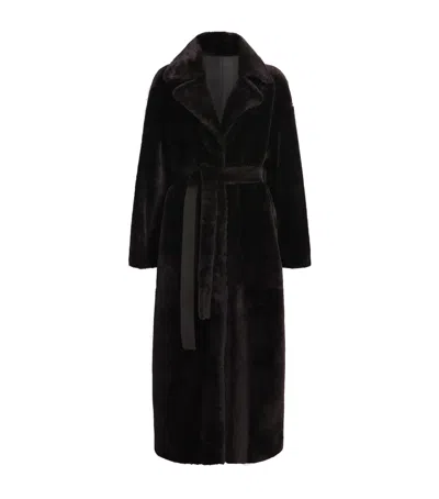 Arma Reversible Shearling Rien Coat In Black