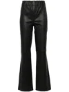 Arma Rihanna Flared Leather Trousers In Black