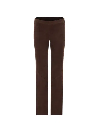 Arma Roche Leather Leggings In Brown