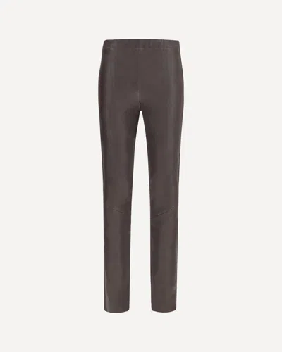 Arma Roche Stretch-leather Pants In Marrone