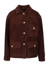 Arma Gold-button Flap-pocket Jacket In Brown