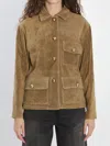 Arma Pointed-collar Flap-pocket Jacket In Brown