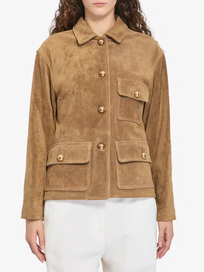 Arma Rosia Suede Jacket In Green