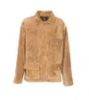Arma Suede Button-fastening Jacket In Green