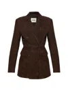 Arma Safia Double-breasted Jacket In Brown