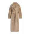 Arma Shearling-leather Reversible Rien Coat In Brown