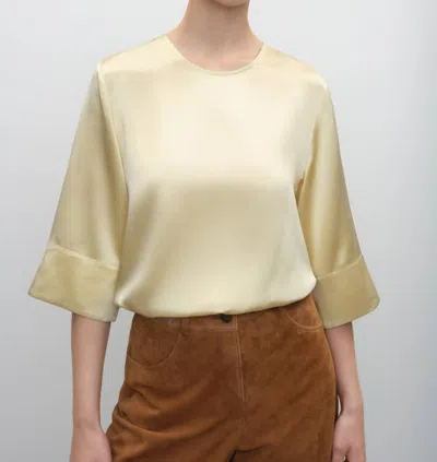 Arma Sheyla Satin Silk Top In Sunlight In Gold