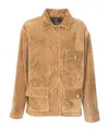 Arma Suede Button-fastening Jacket In Brown