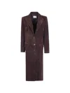 Arma Single-breasted Suede Coat In Brown