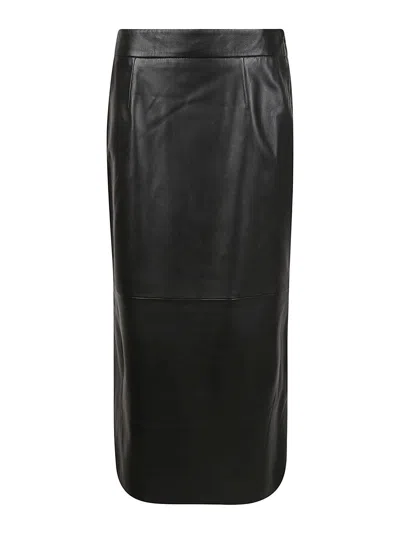 Arma Leather Skirt In Black