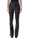 Arma Sleek Black High-waist Trousers In Purple