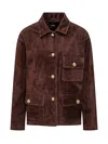 Arma Studio Ar Arma Suede Leather Jacket In Brown