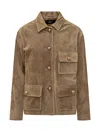 Arma Studio Ar Arma Suede Leather Jacket In Brown