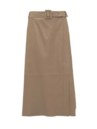 Arma Studio Ar Skirt With Belt In Sand