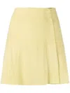 Arma Suede A-line Mini Skirt In Green
