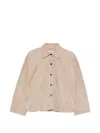 Arma Suede Button-front Jacket In Brown
