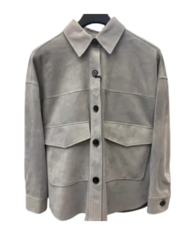 Arma Suede Casual Jacket In Gray
