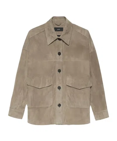 Arma Suede Casual Jacket In Brown