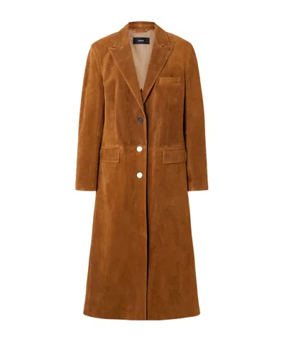 Arma Suede Coat In Brown
