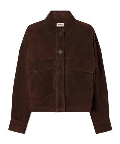 Arma Miri Suede Jacket In Brown