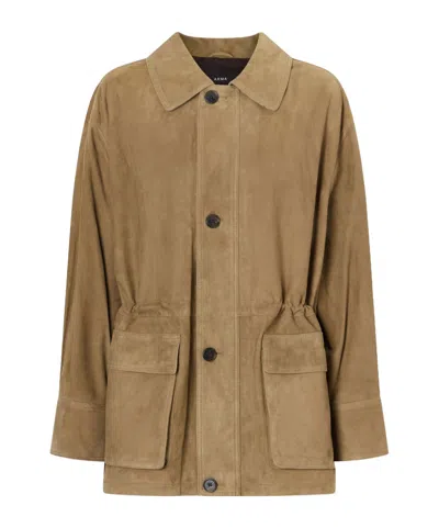 Arma Suede Jacket In Brown