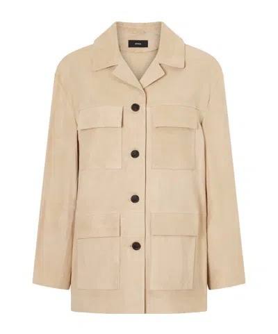 Arma Sendy Suede Jacket In Brown