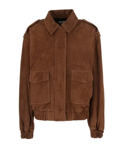 Arma Suede Leather 'halti' Jacket In Brown