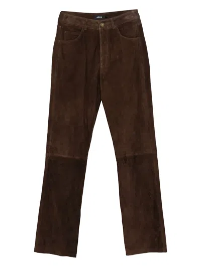 Arma Suede Panel Trousers In Brown
