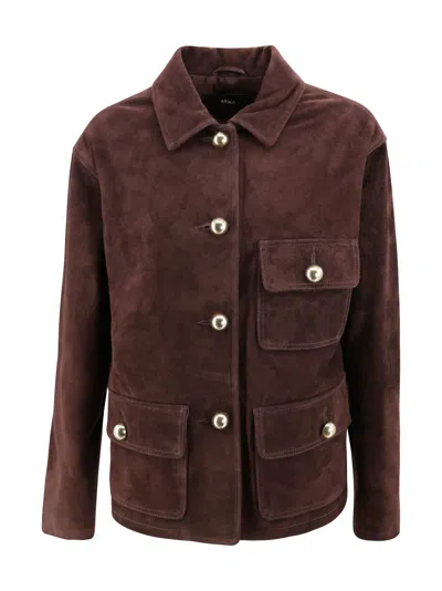 Arma Suede Shirt Jacket In Brown