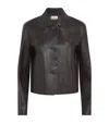 Arma Tailored Emy Leather Jacket In Brown