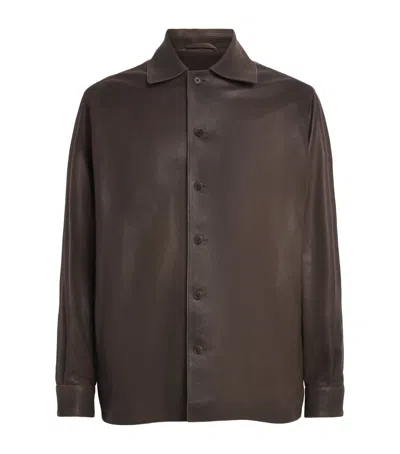 Arma Timon Leather Shirt In Multi