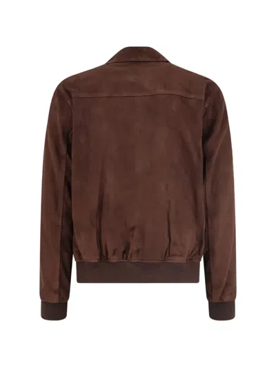 Arma Tomme Reversible Suede Jacket In Brown