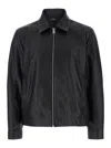 Arma Wani Black Jacket With Classic Collar In Leather Man In Black