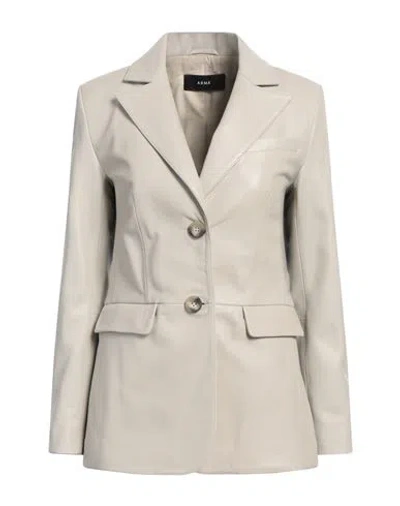 Arma Woman Blazer Beige Size 8 Lambskin