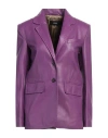 Arma Woman Blazer Mauve Size 6 Lambskin In Purple