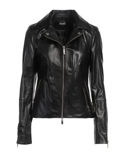 Arma Woman Jacket Black Size 12 Lambskin