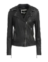 Arma Woman Jacket Charcoal Size L Sheepskin In Black
