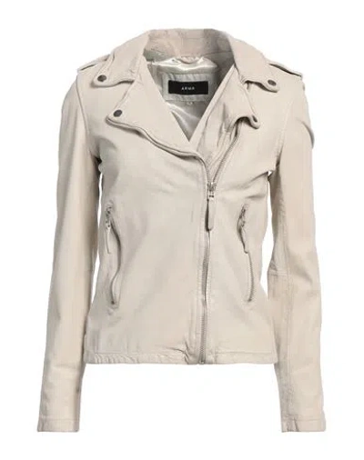 Arma Woman Jacket Cream Size L Sheepskin In White