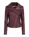 Arma Woman Jacket Deep Purple Size 14 Lambskin