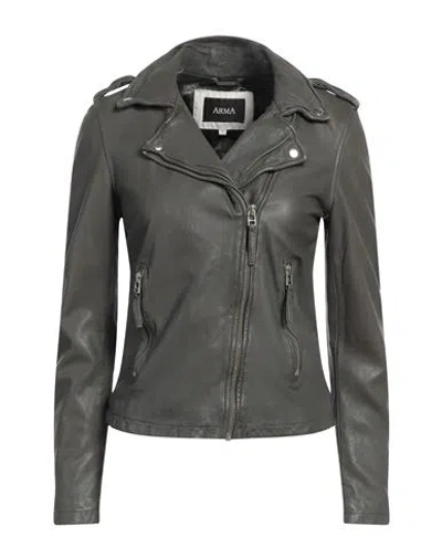 Arma Woman Jacket Military Green Size Xl Sheepskin