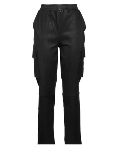 Arma Woman Pants Black Size 8 Cotton, Elastane