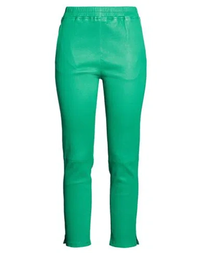 Arma Woman Pants Green Size 10 Lambskin