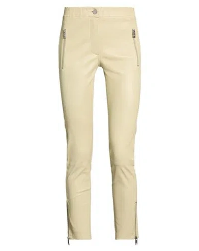 Arma Woman Pants Khaki Size 10 Lambskin In Sand