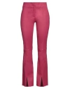 Arma Woman Pants Magenta Size 10 Lambskin In Pink