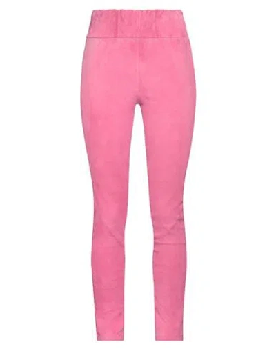 Arma Woman Pants Magenta Size 6 Lambskin